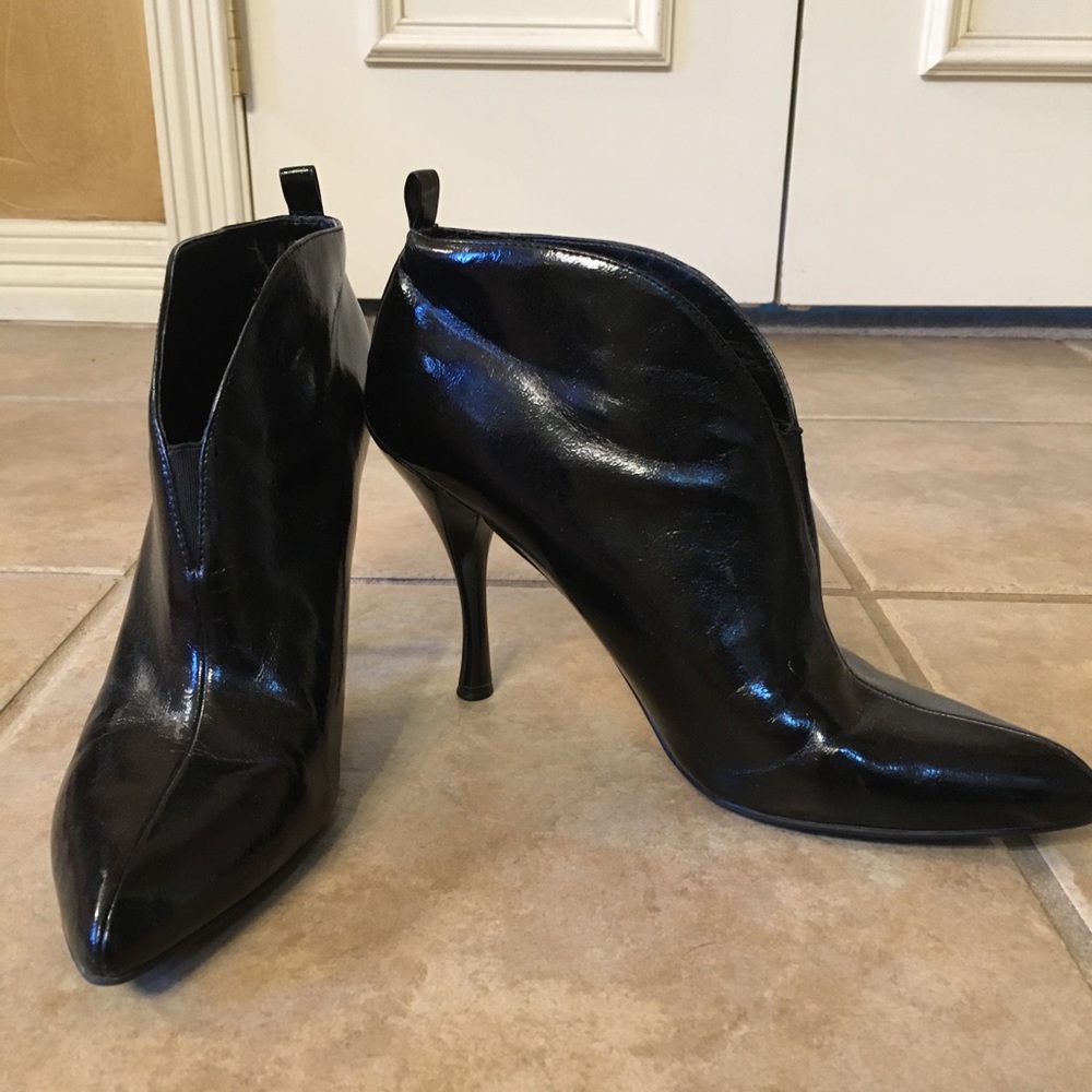Enzo Angiolini Patent Leather Booties